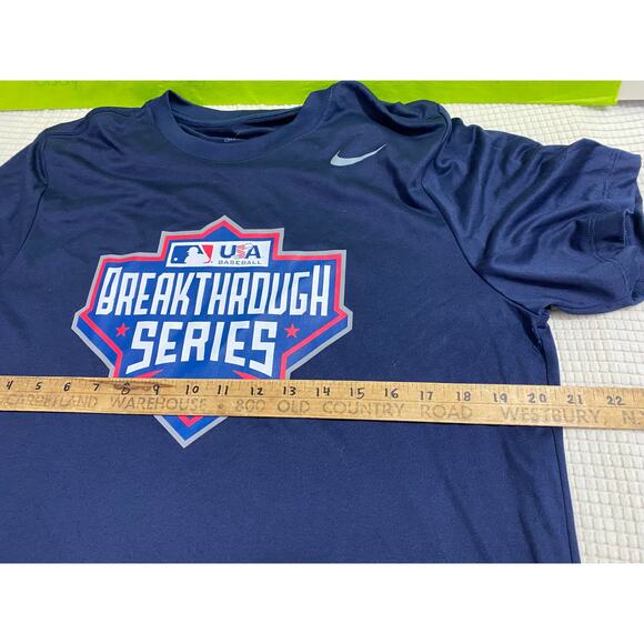 Nike Large Blue Shirt USA Baseball Breakthrough Series Short Sleeve Dri-Fit NWT - Picture 5 of 9
